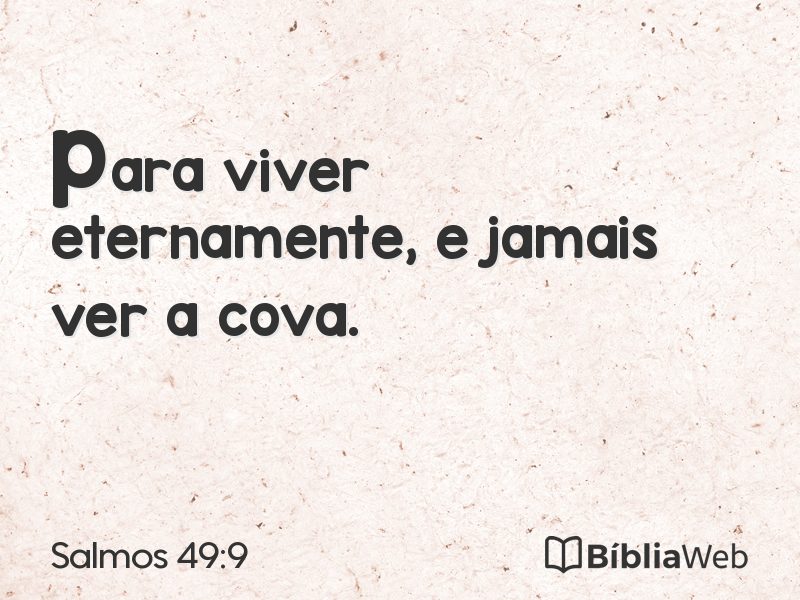 Salmos 49:9 em imagem para compartilhar
