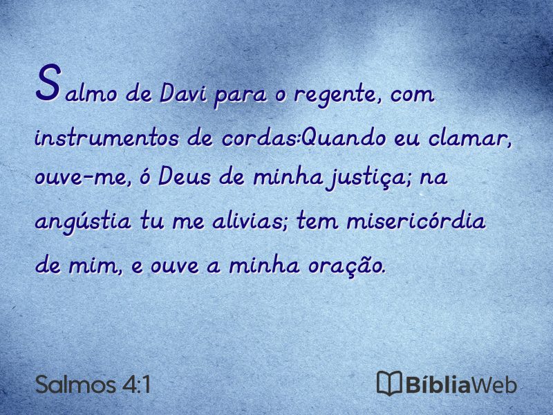Salmos 4:1 em imagem para compartilhar