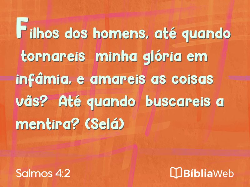 Salmos 4:2 em imagem para compartilhar