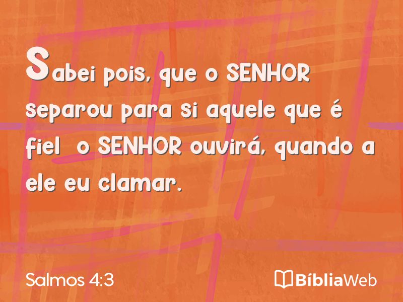 Salmos 4:3 em imagem para compartilhar