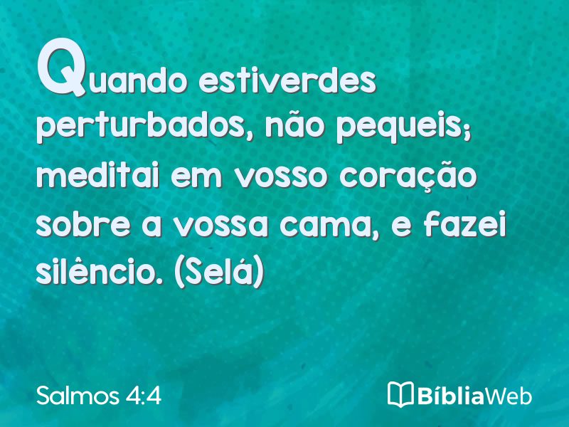 Salmos 4:4 em imagem para compartilhar