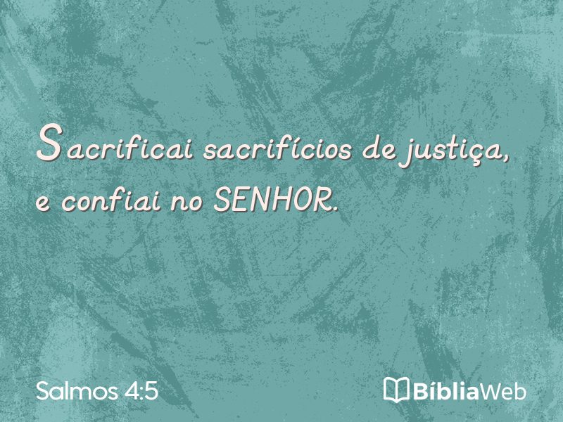 Salmos 4:5 em imagem para compartilhar