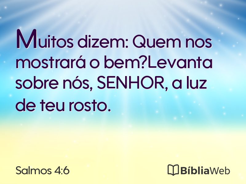 Salmos 4:6 em imagem para compartilhar