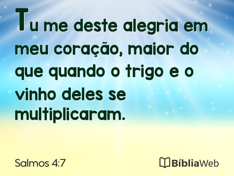 Salmos 4:7 em imagem para compartilhar