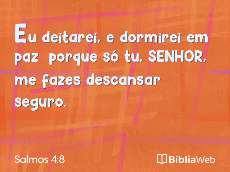 Salmos 4:8 em imagem para compartilhar
