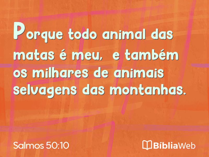 Salmos 50:10 em imagem para compartilhar