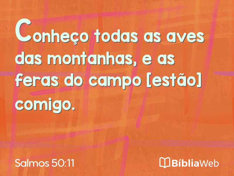 Salmos 50:11 em imagem para compartilhar