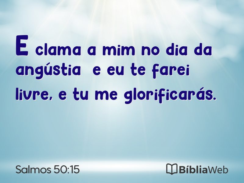 Salmos 50:15 em imagem para compartilhar