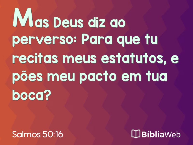 Salmos 50:16 em imagem para compartilhar