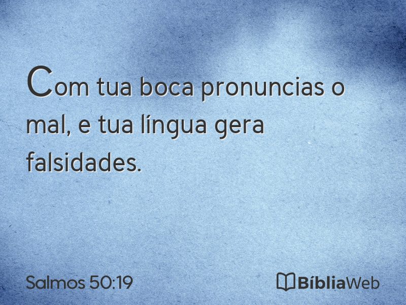 Salmos 50:19 em imagem para compartilhar