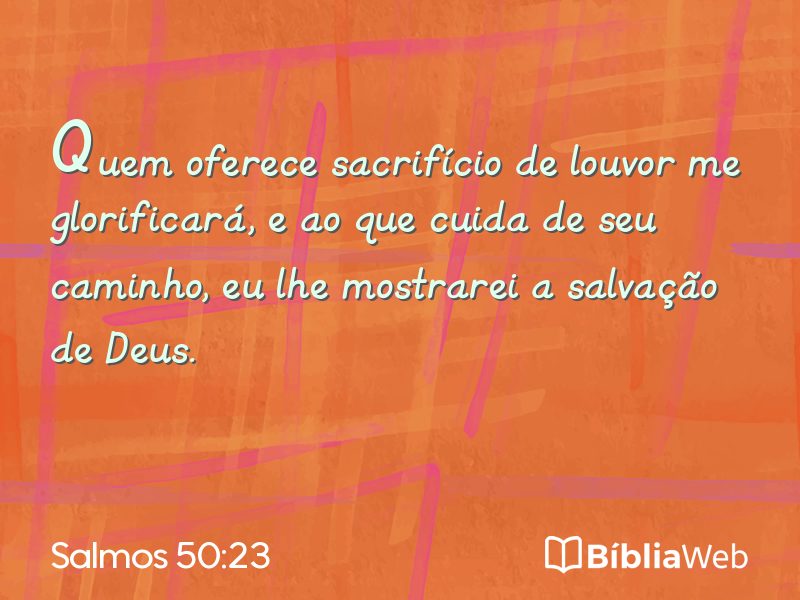 Salmos 50:23 em imagem para compartilhar