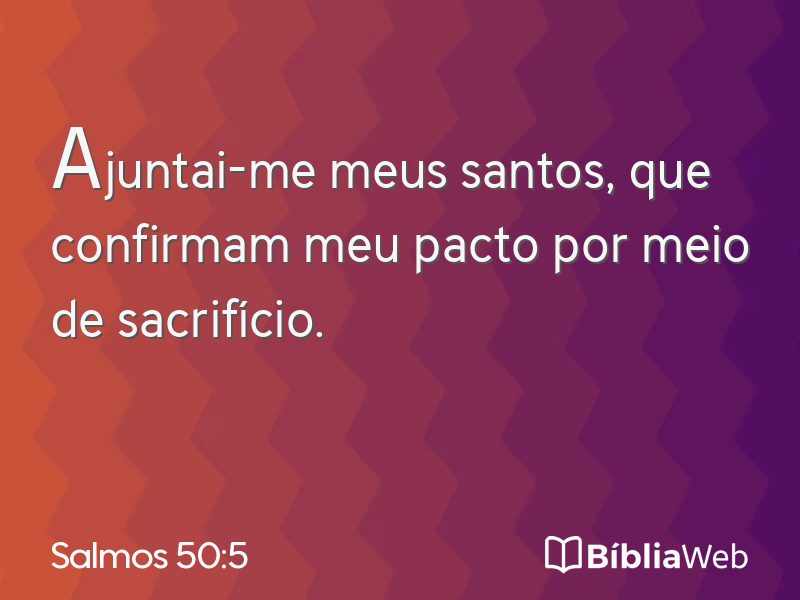 Salmos 50:5 em imagem para compartilhar