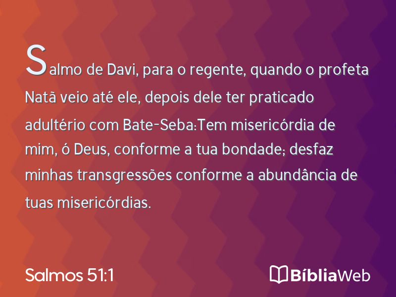 Salmos 51:1 em imagem para compartilhar