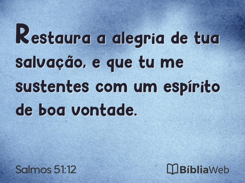 Salmos 51:12 em imagem para compartilhar