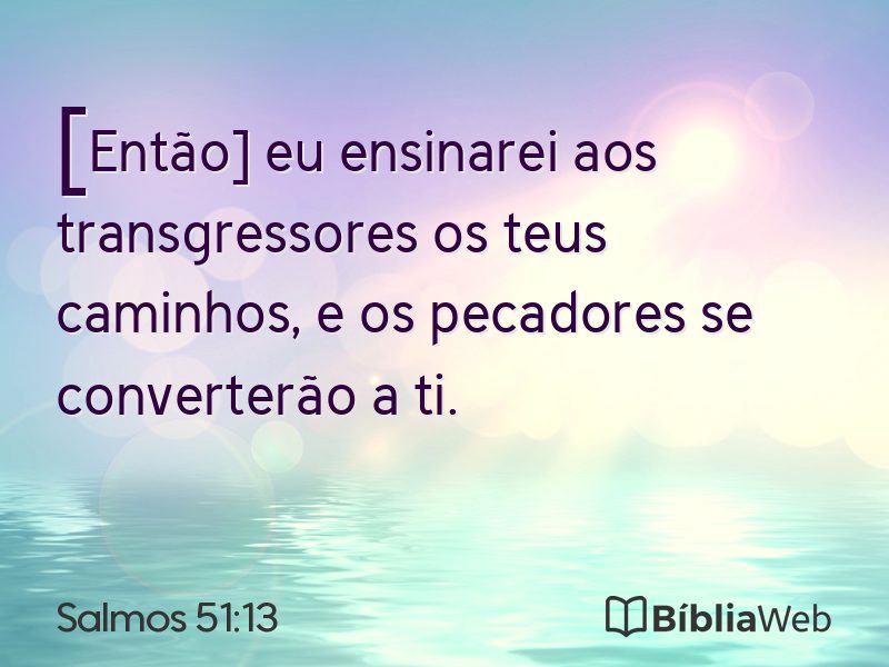 Salmos 51:13 em imagem para compartilhar