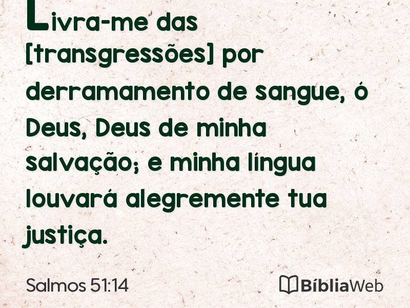 Salmos 51:14 em imagem para compartilhar