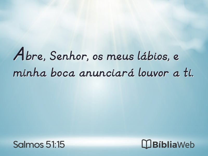 Salmos 51:15 em imagem para compartilhar