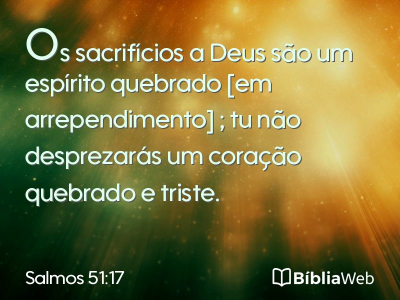 Salmos 51:17 em imagem para compartilhar