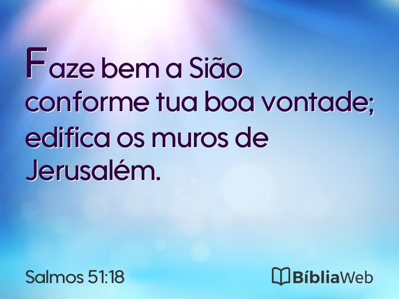 Salmos 51:18 em imagem para compartilhar