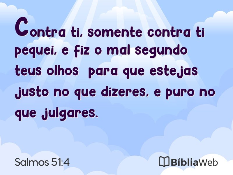 Salmos 51:4 em imagem para compartilhar