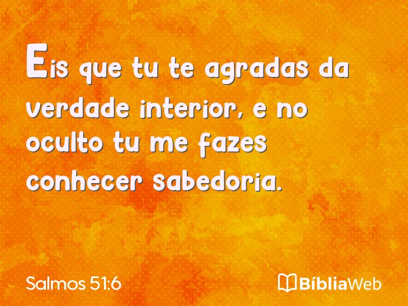 Salmos 51:6 em imagem para compartilhar
