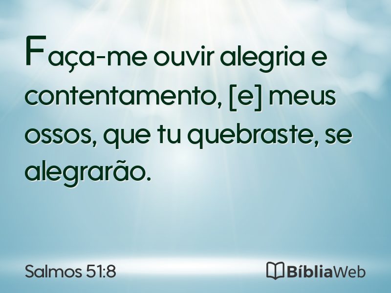Salmos 51:8 em imagem para compartilhar