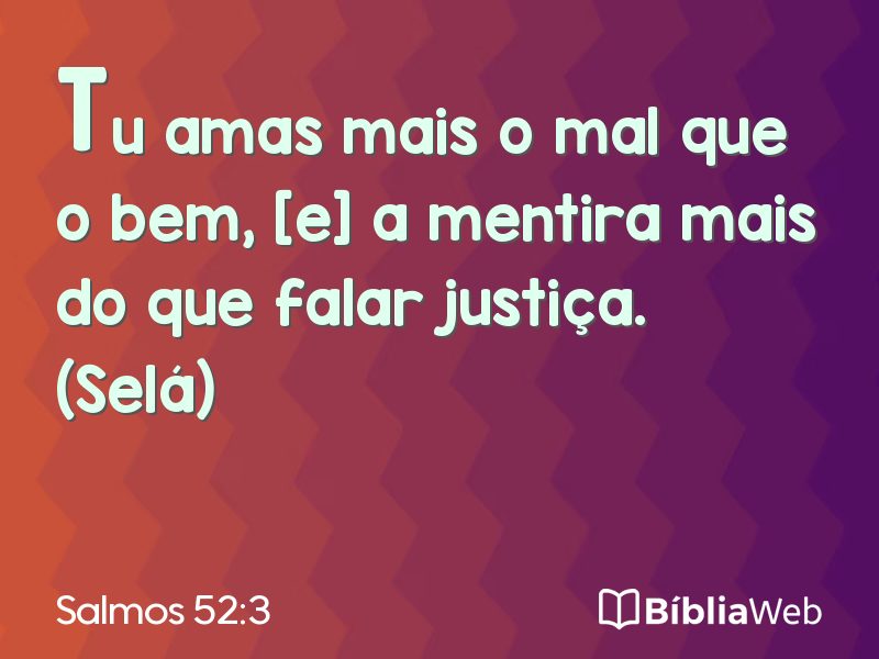 Salmos 52:3 em imagem para compartilhar