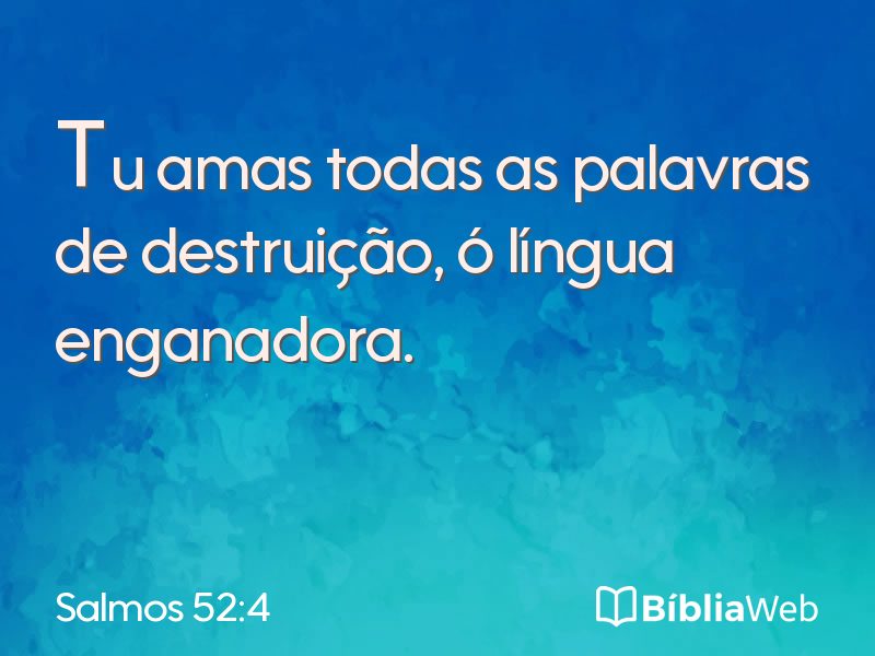 Salmos 52:4 em imagem para compartilhar