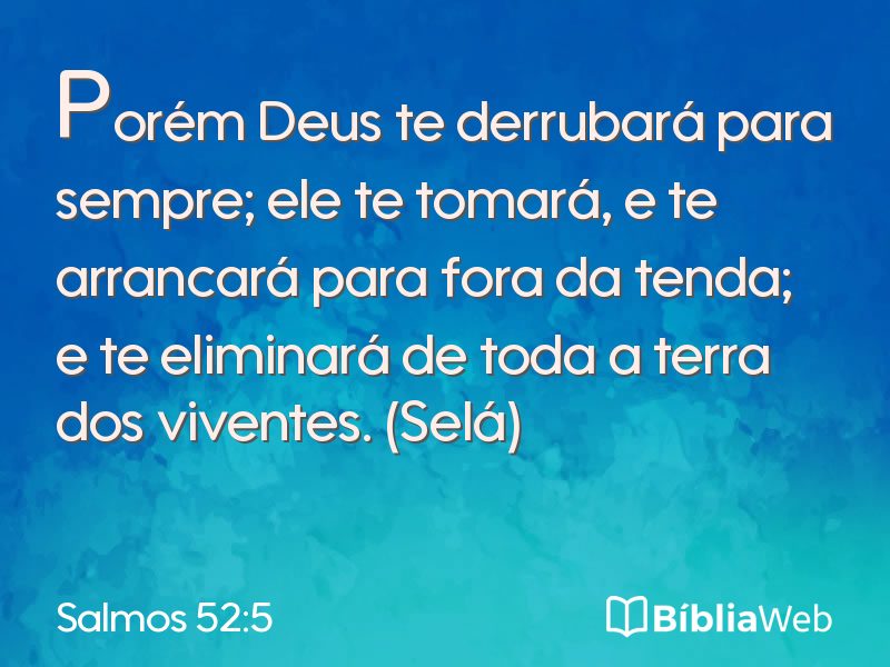 Salmos 52:5 em imagem para compartilhar