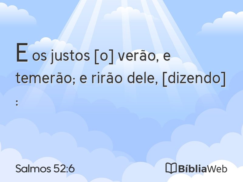 Salmos 52:6 em imagem para compartilhar