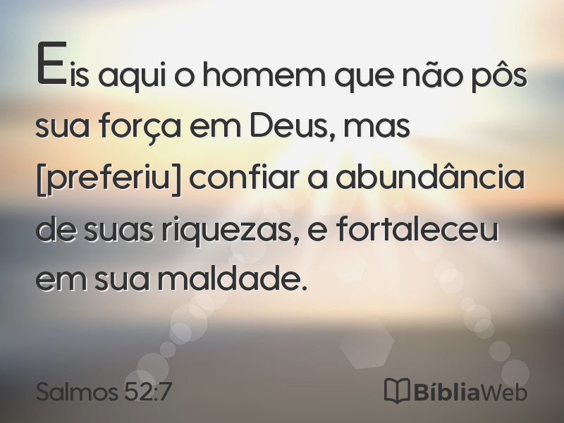 Salmos 52:7 em imagem para compartilhar