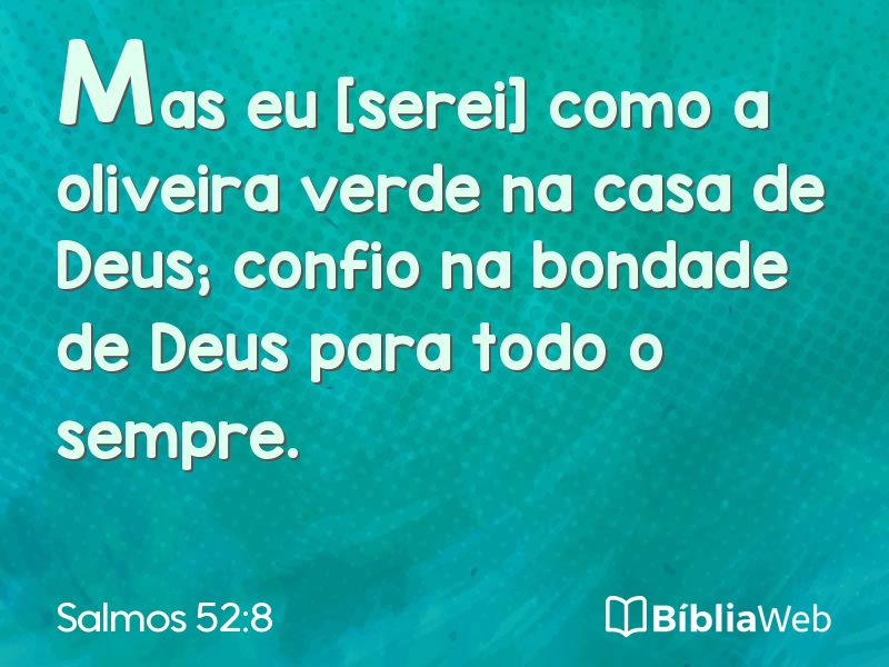Salmos 52:8 em imagem para compartilhar