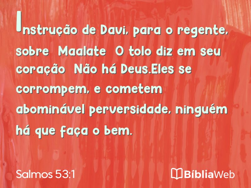 Salmos 53:1 em imagem para compartilhar