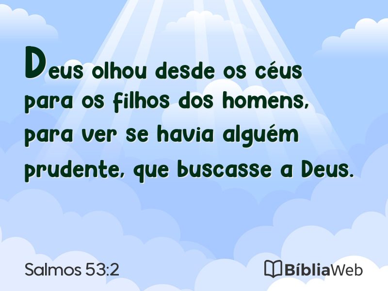 Salmos 53:2 em imagem para compartilhar