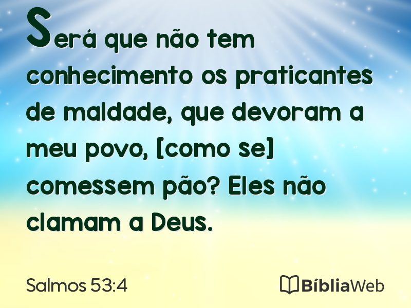 Salmos 53:4 em imagem para compartilhar
