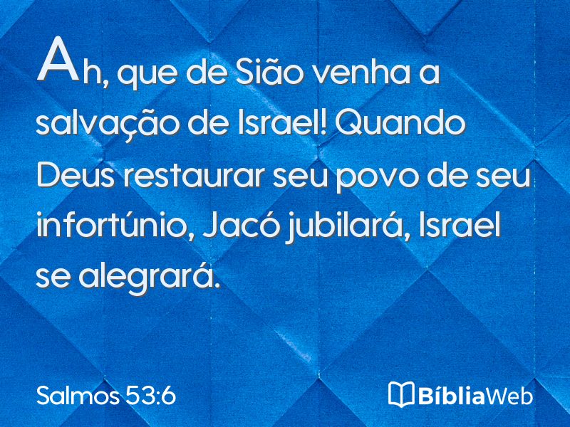 Salmos 53:6 em imagem para compartilhar