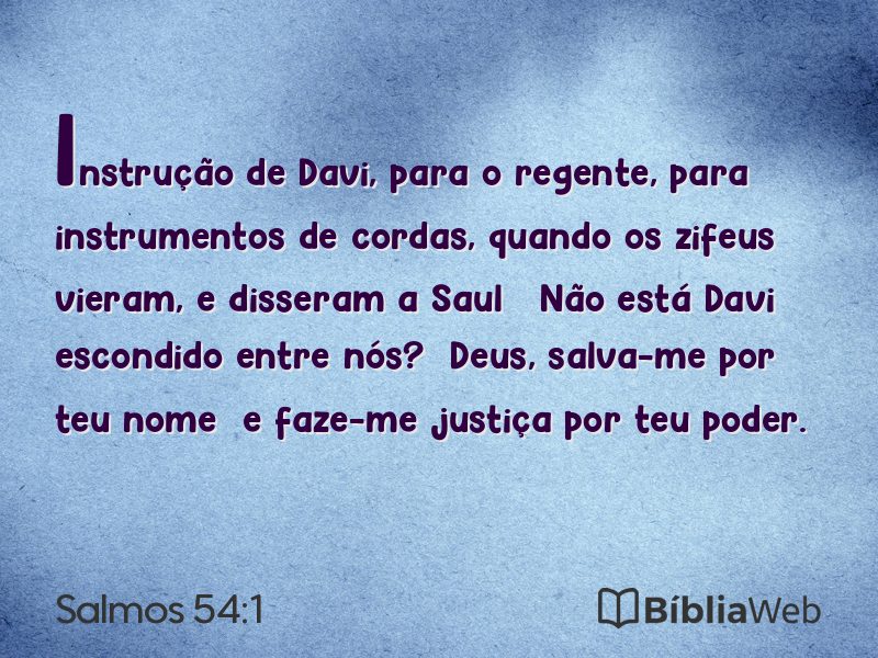 Salmos 54:1 em imagem para compartilhar