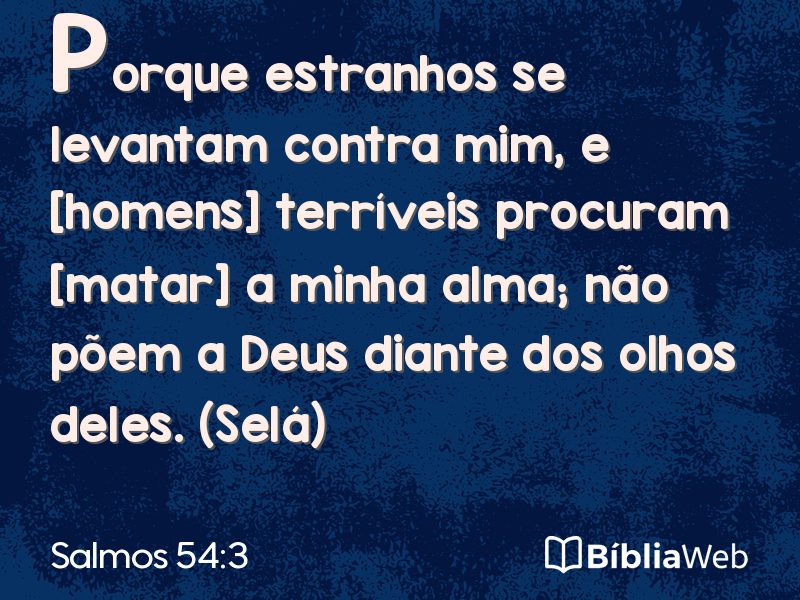 Salmos 54:3 em imagem para compartilhar