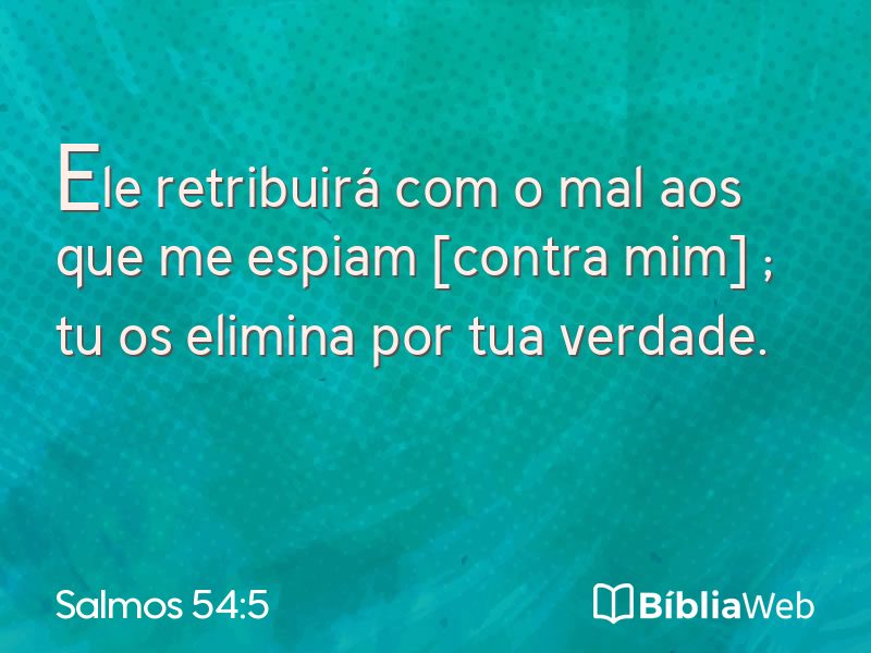 Salmos 54:5 em imagem para compartilhar