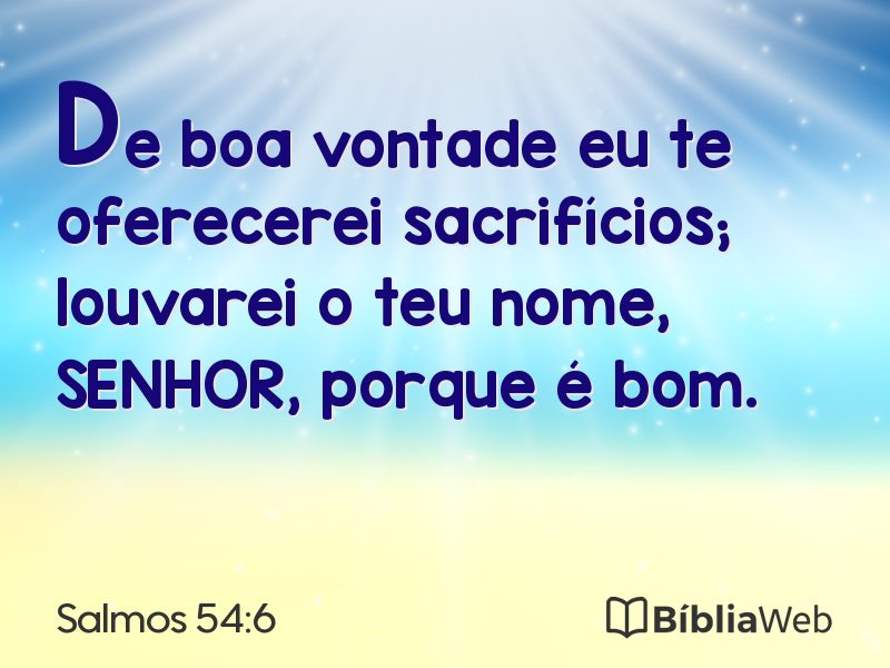 Salmos 54:6 em imagem para compartilhar