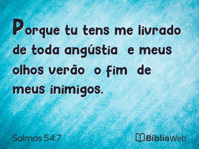 Salmos 54:7 em imagem para compartilhar