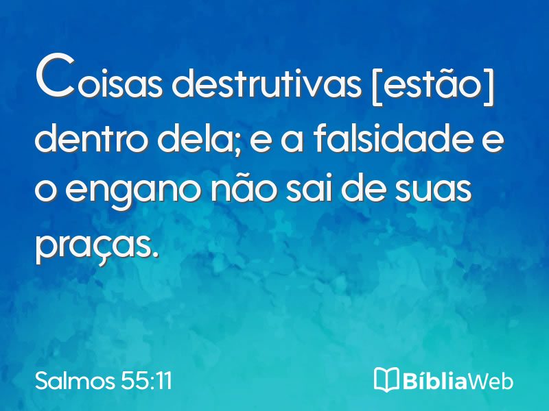 Salmos 55:11 em imagem para compartilhar