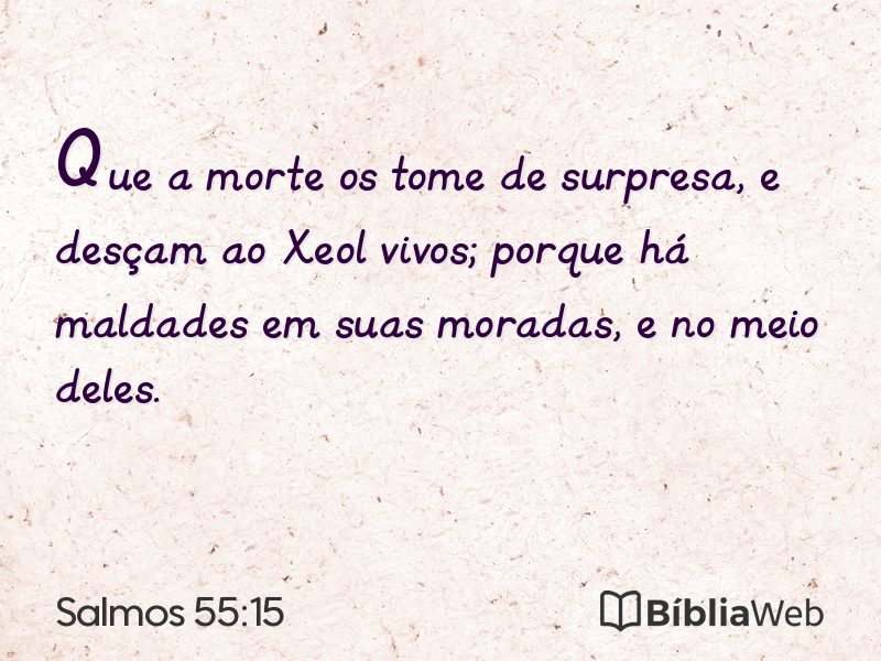 Salmos 55:15 em imagem para compartilhar
