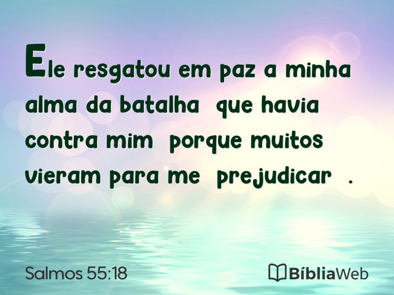 Salmos 55:18 em imagem para compartilhar
