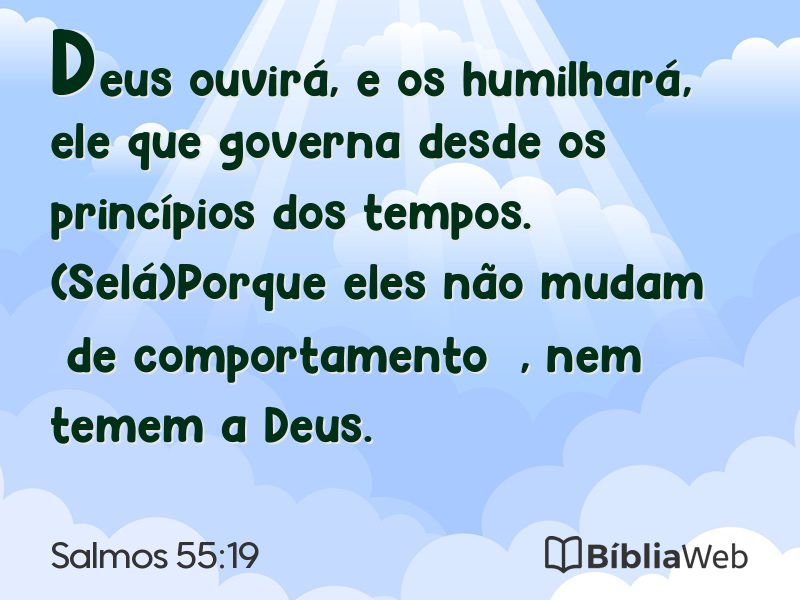 Salmos 55:19 em imagem para compartilhar
