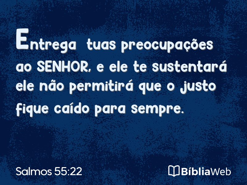Salmos 55:22 em imagem para compartilhar