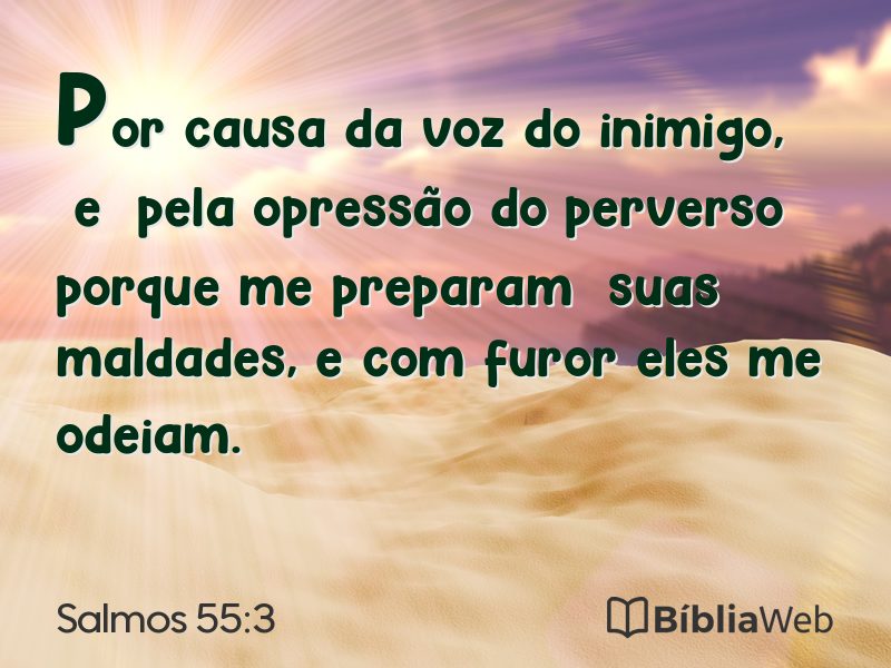 Salmos 55:3 em imagem para compartilhar