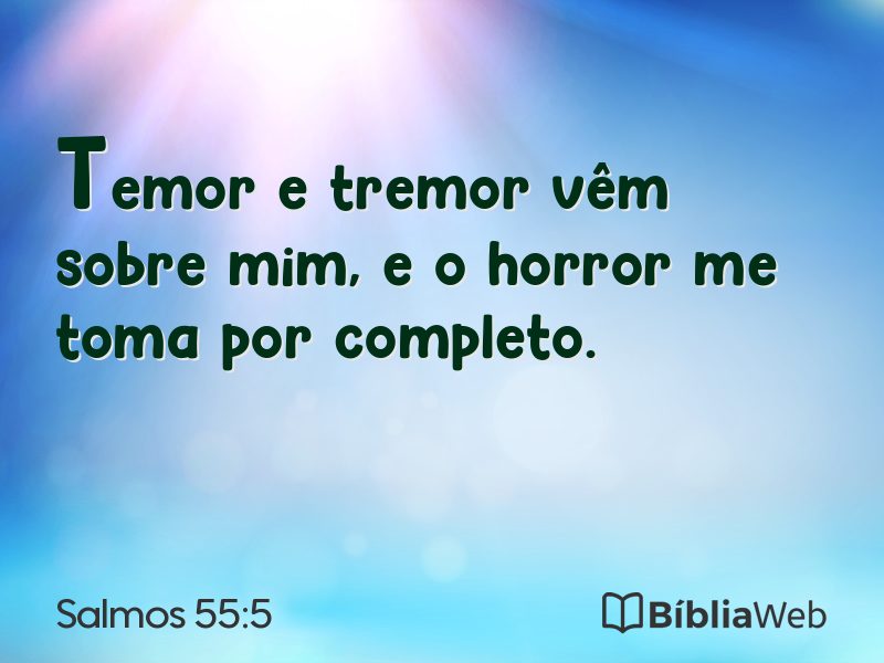 Salmos 55:5 em imagem para compartilhar