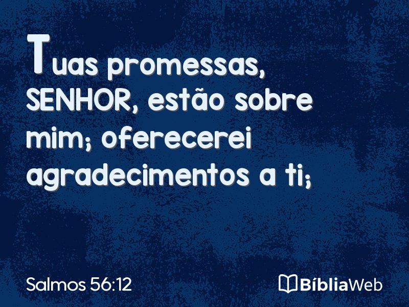 Salmos 56:12 em imagem para compartilhar