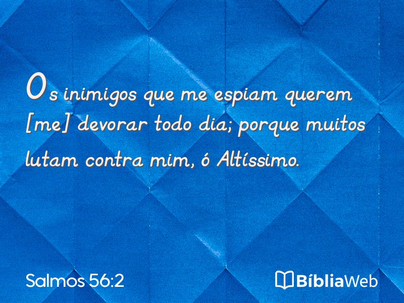 Salmos 56:2 em imagem para compartilhar